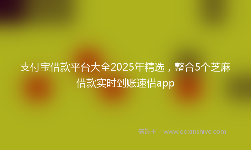 支付宝借款平台大全2025年精选，整合5个芝麻借款实时到账速借app