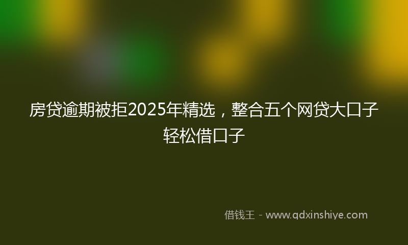 房贷逾期被拒2025年精选，整合五个网贷大口子轻松借口子