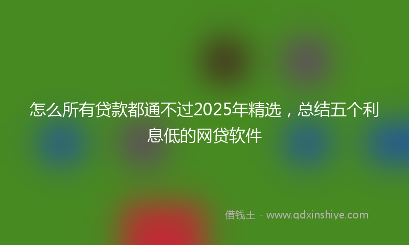 怎么所有贷款都通不过2025年精选，总结五个利息低的网贷软件