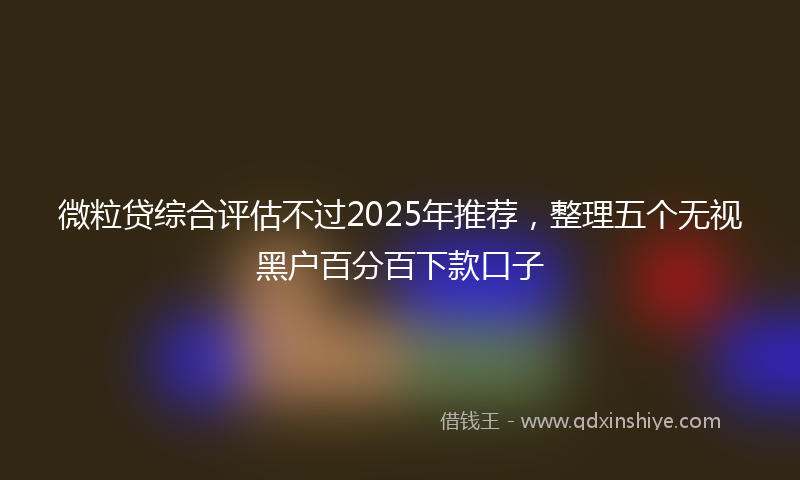 微粒贷综合评估不过2025年推荐，整理五个无视黑户百分百下款口子
