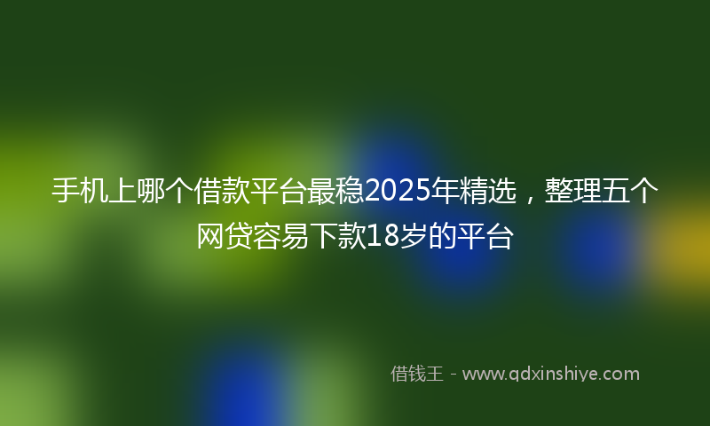 手机上哪个借款平台最稳2025年精选，整理五个网贷容易下款18岁的平台