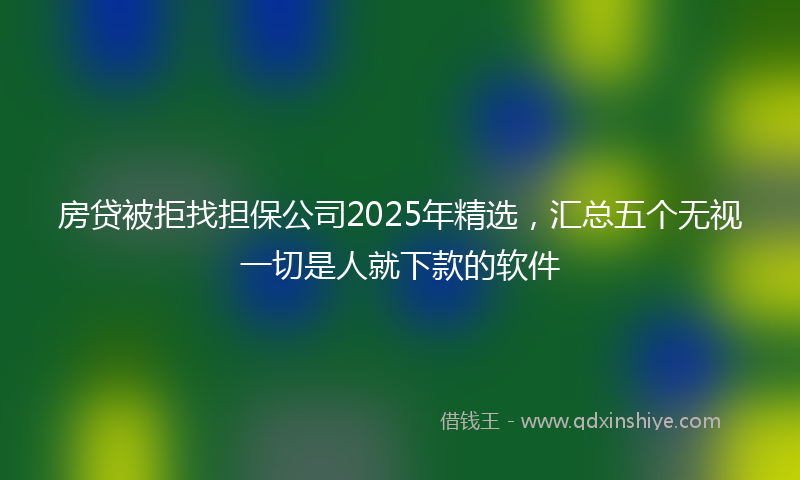 房贷被拒找担保公司2025年精选，汇总五个无视一切是人就下款的软件