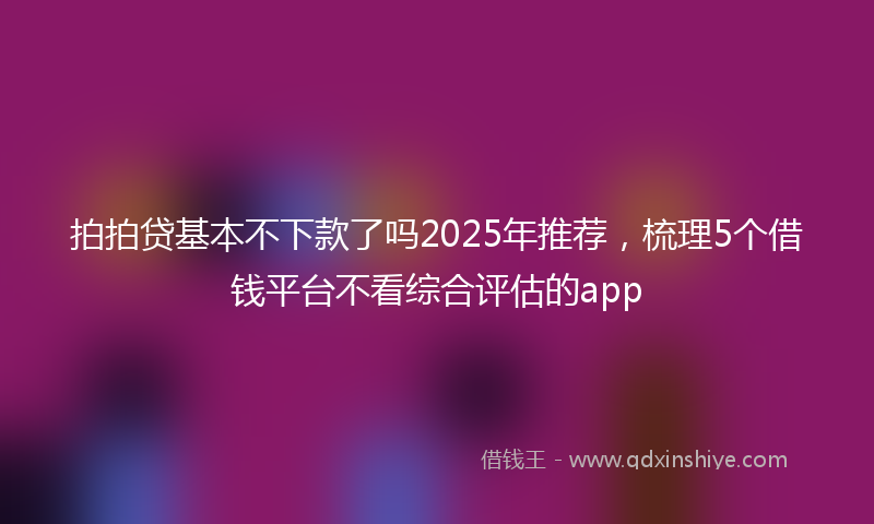 拍拍贷基本不下款了吗2025年推荐，梳理5个借钱平台不看综合评估的app