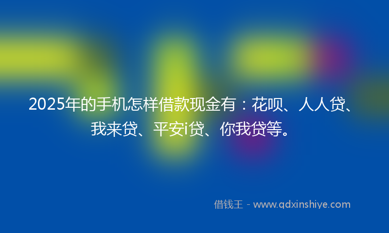 2025年的手机怎样借款现金有：花呗、人人贷、我来贷、平安i贷、你我贷等。
