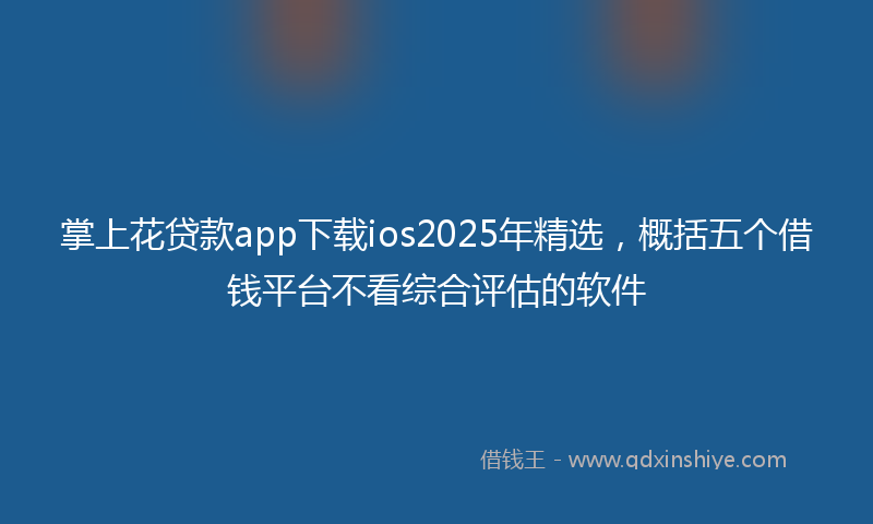 掌上花贷款app下载ios2025年精选，概括五个借钱平台不看综合评估的软件
