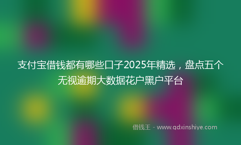 支付宝借钱都有哪些口子2025年精选，盘点五个无视逾期大数据花户黑户平台