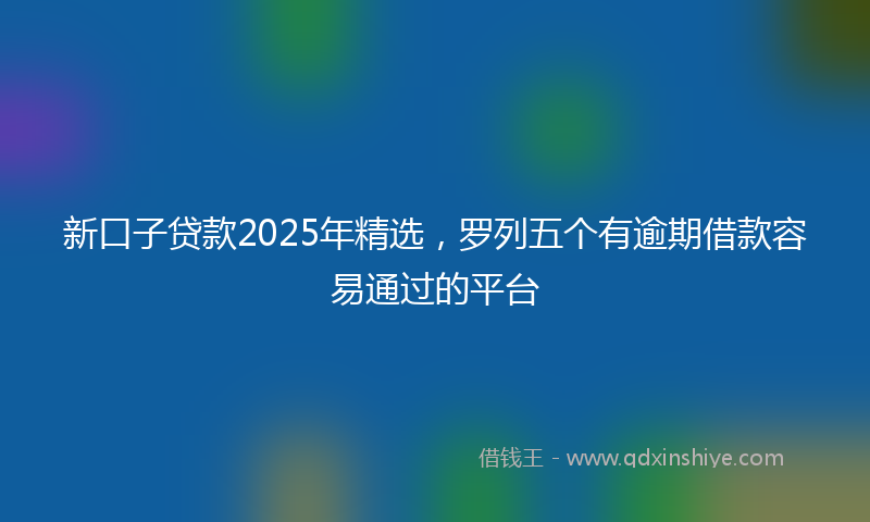 新口子贷款2025年精选，罗列五个有逾期借款容易通过的平台