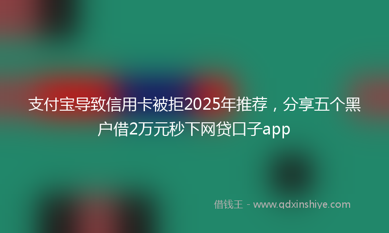 支付宝导致信用卡被拒2025年推荐，分享五个黑户借2万元秒下网贷口子app