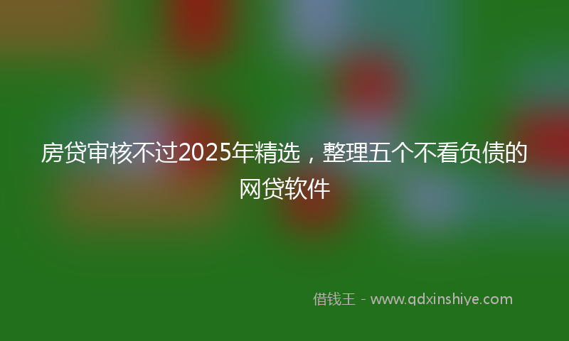房贷审核不过2025年精选，整理五个不看负债的网贷软件