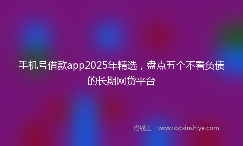 手机号借款app2025年精选，盘点五个不看负债的长期网贷平台