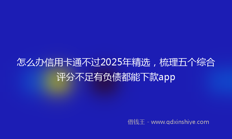 怎么办信用卡通不过2025年精选，梳理五个综合评分不足有负债都能下款app