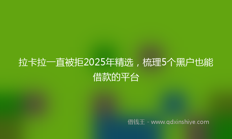 拉卡拉一直被拒2025年精选，梳理5个黑户也能借款的平台