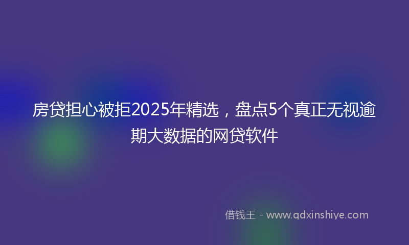 房贷担心被拒2025年精选，盘点5个真正无视逾期大数据的网贷软件