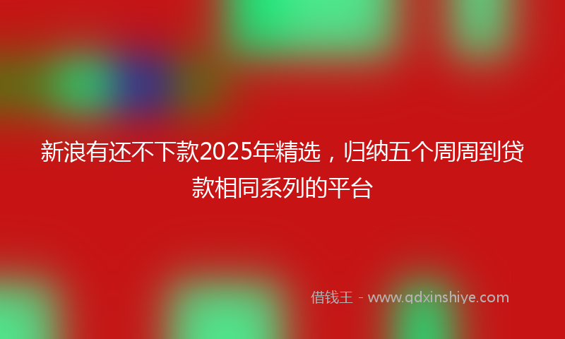 新浪有还不下款2025年精选，归纳五个周周到贷款相同系列的平台