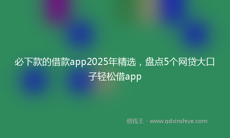 必下款的借款app2025年精选，盘点5个网贷大口子轻松借app