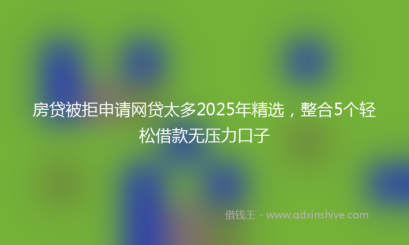 房贷被拒申请网贷太多2025年精选，整合5个轻松借款无压力口子