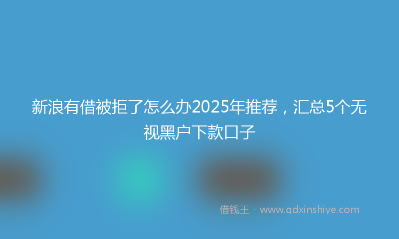 新浪有借被拒了怎么办2025年推荐，汇总5个无视黑户下款口子