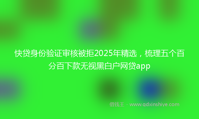 快贷身份验证审核被拒2025年精选，梳理五个百分百下款无视黑白户网贷app