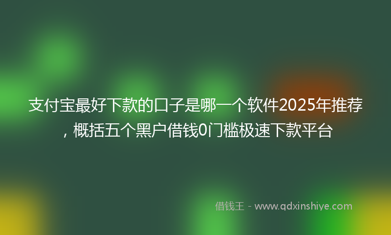 支付宝最好下款的口子是哪一个软件2025年推荐，概括五个黑户借钱0门槛极速下款平台