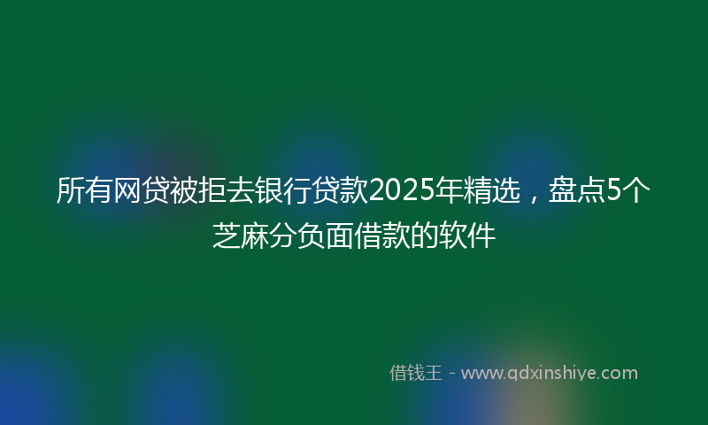 所有网贷被拒去银行贷款2025年精选，盘点5个芝麻分负面借款的软件