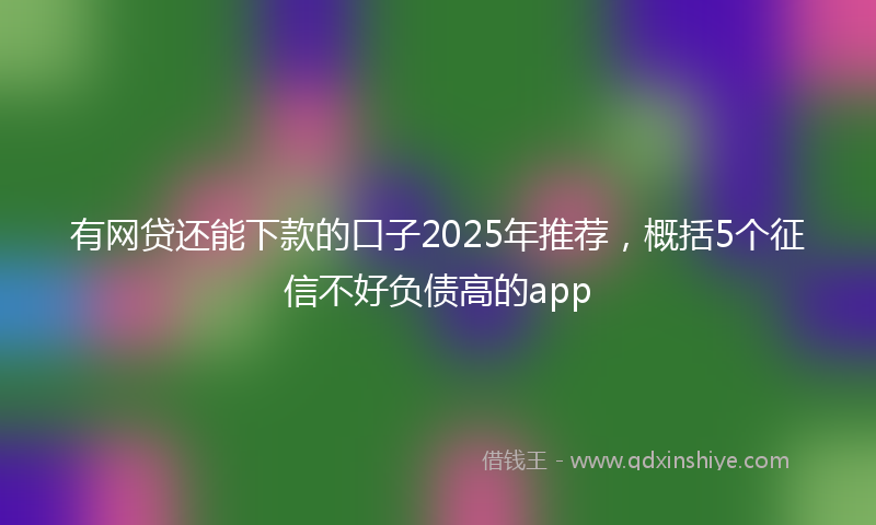 有网贷还能下款的口子2025年推荐，概括5个征信不好负债高的app