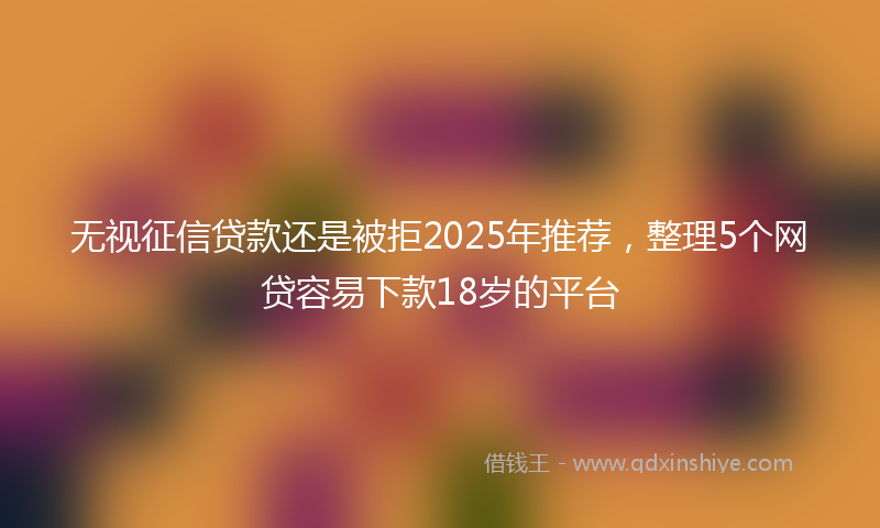无视征信贷款还是被拒2025年推荐，整理5个网贷容易下款18岁的平台