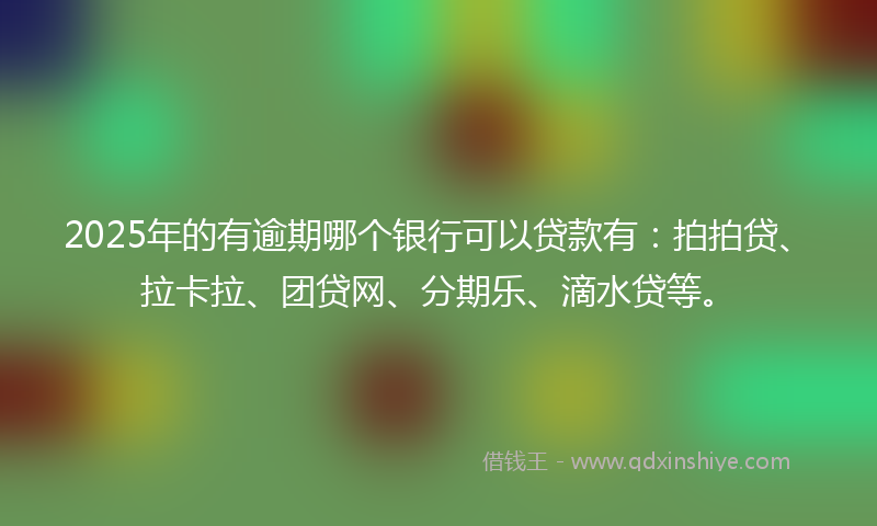 2025年的有逾期哪个银行可以贷款有：拍拍贷、拉卡拉、团贷网、分期乐、滴水贷等。