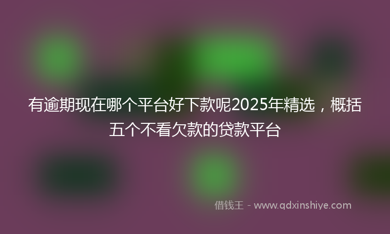 有逾期现在哪个平台好下款呢2025年精选，概括五个不看欠款的贷款平台