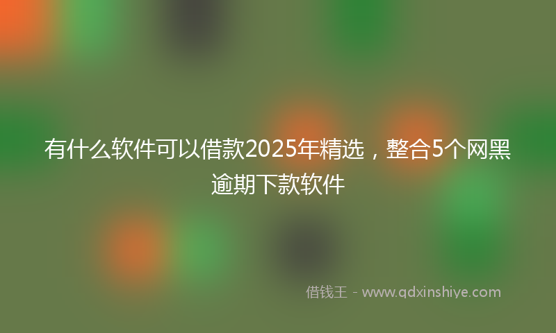 有什么软件可以借款2025年精选，整合5个网黑逾期下款软件