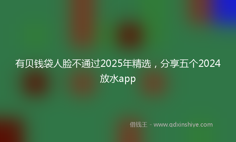 有贝钱袋人脸不通过2025年精选，分享五个2024放水app