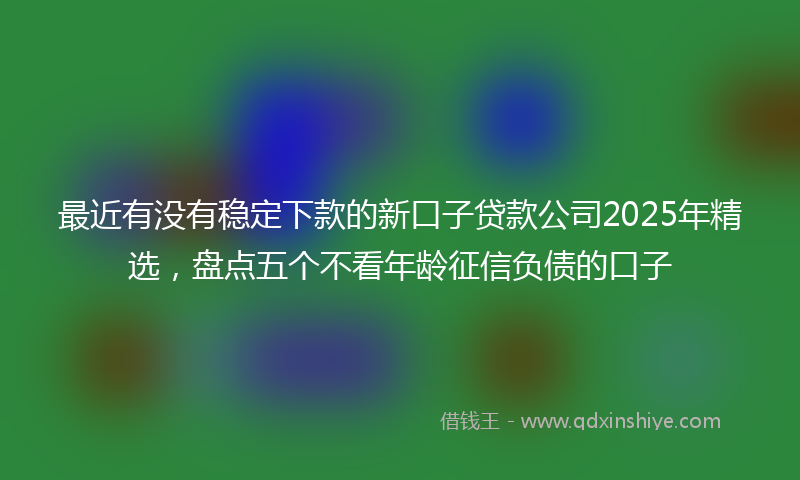 最近有没有稳定下款的新口子贷款公司2025年精选，盘点五个不看年龄征信负债的口子