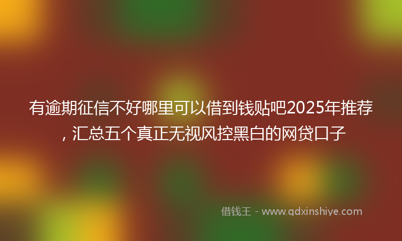有逾期征信不好哪里可以借到钱贴吧2025年推荐，汇总五个真正无视风控黑白的网贷口子