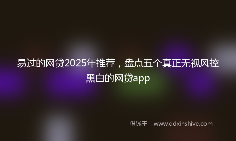 易过的网贷2025年推荐，盘点五个真正无视风控黑白的网贷app