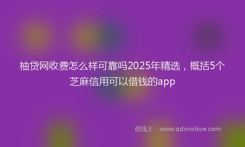 柚贷网收费怎么样可靠吗2025年精选，概括5个芝麻信用可以借钱的app