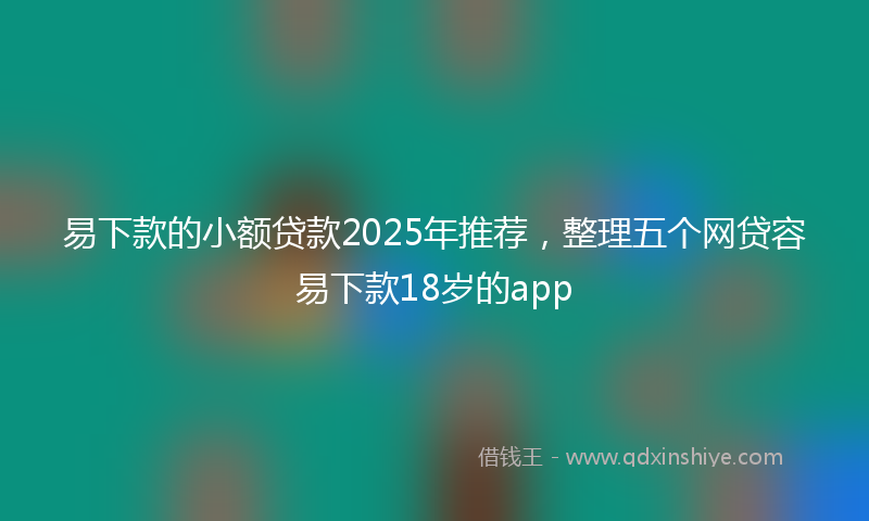 易下款的小额贷款2025年推荐，整理五个网贷容易下款18岁的app