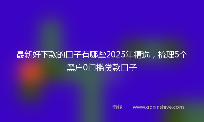 最新好下款的口子有哪些2025年精选，梳理5个黑户0门槛贷款口子