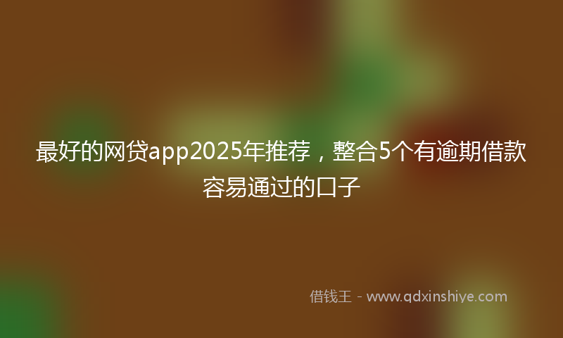 最好的网贷app2025年推荐，整合5个有逾期借款容易通过的口子