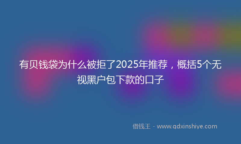有贝钱袋为什么被拒了2025年推荐，概括5个无视黑户包下款的口子