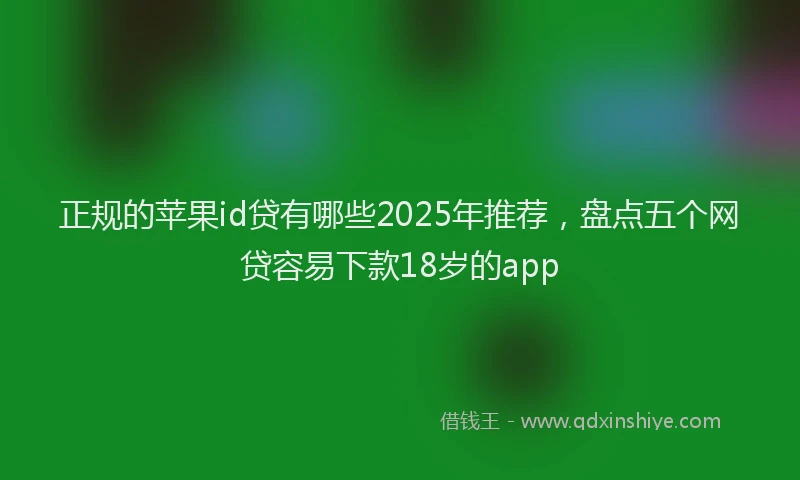 正规的苹果id贷有哪些2025年推荐，盘点五个网贷容易下款18岁的app