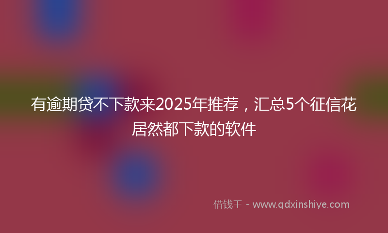 有逾期贷不下款来2025年推荐，汇总5个征信花居然都下款的软件