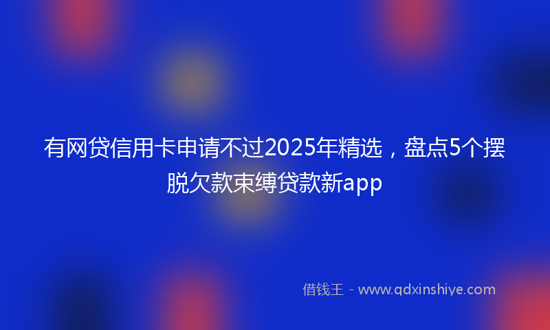 有网贷信用卡申请不过2025年精选，盘点5个摆脱欠款束缚贷款新app