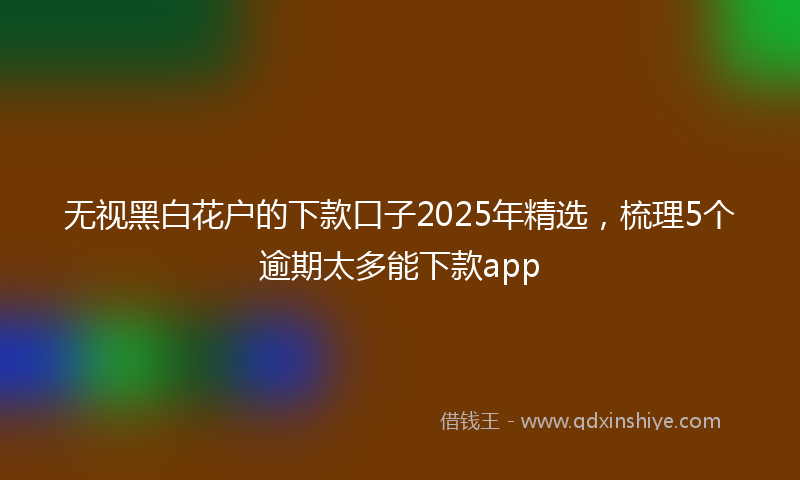 无视黑白花户的下款口子2025年精选，梳理5个逾期太多能下款app