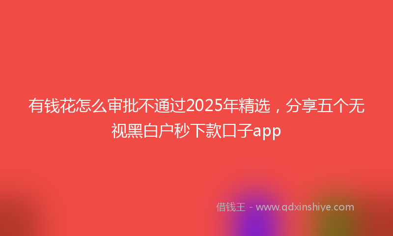 有钱花怎么审批不通过2025年精选，分享五个无视黑白户秒下款口子app
