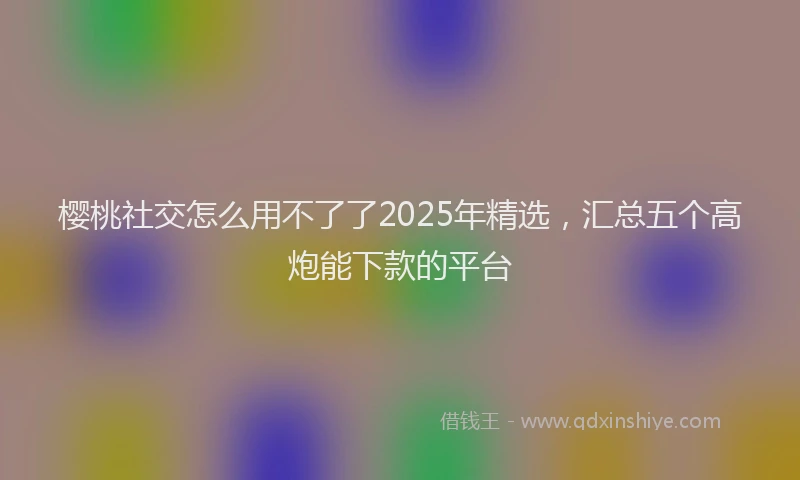 樱桃社交怎么用不了了2025年精选，汇总五个高炮能下款的平台