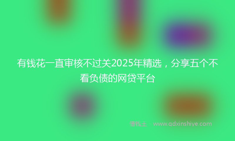 有钱花一直审核不过关2025年精选，分享五个不看负债的网贷平台