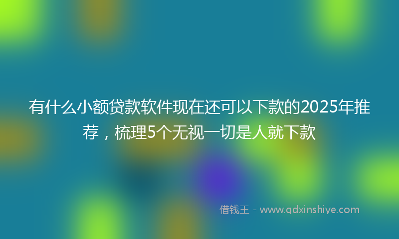 有什么小额贷款软件现在还可以下款的2025年推荐，梳理5个无视一切是人就下款
