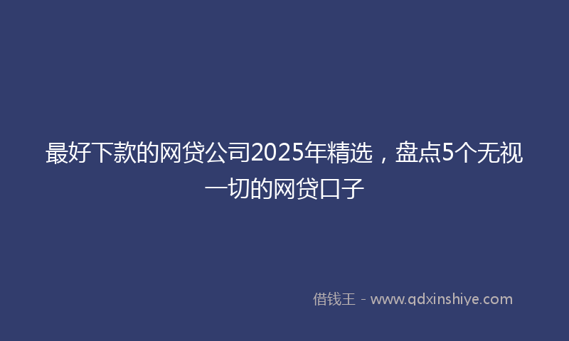 最好下款的网贷公司2025年精选，盘点5个无视一切的网贷口子