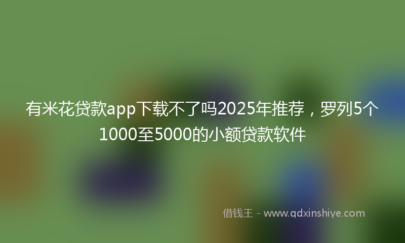 有米花贷款app下载不了吗2025年推荐，罗列5个1000至5000的小额贷款软件