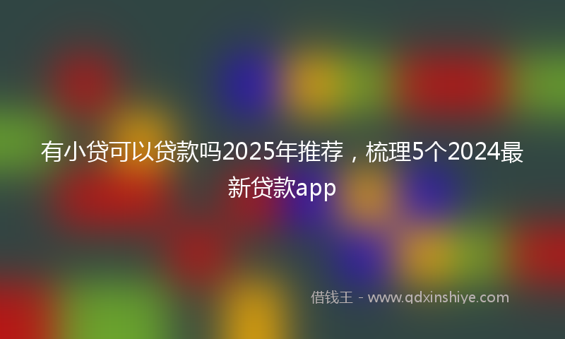 有小贷可以贷款吗2025年推荐，梳理5个2024最新贷款app