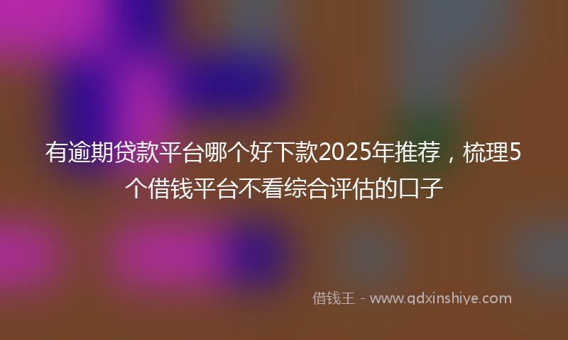 有逾期贷款平台哪个好下款2025年推荐，梳理5个借钱平台不看综合评估的口子